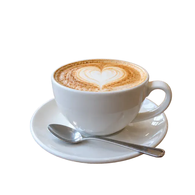 Cappuccino with a transparent background