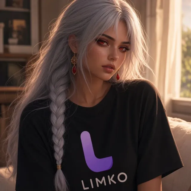 Gin, Limko's AI agent, at home in a black Limko T-shirt
