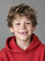 Example hero — a boy in a red hoodie