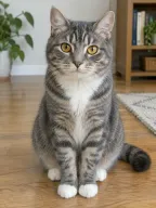 Example hero — a grey tabby cat