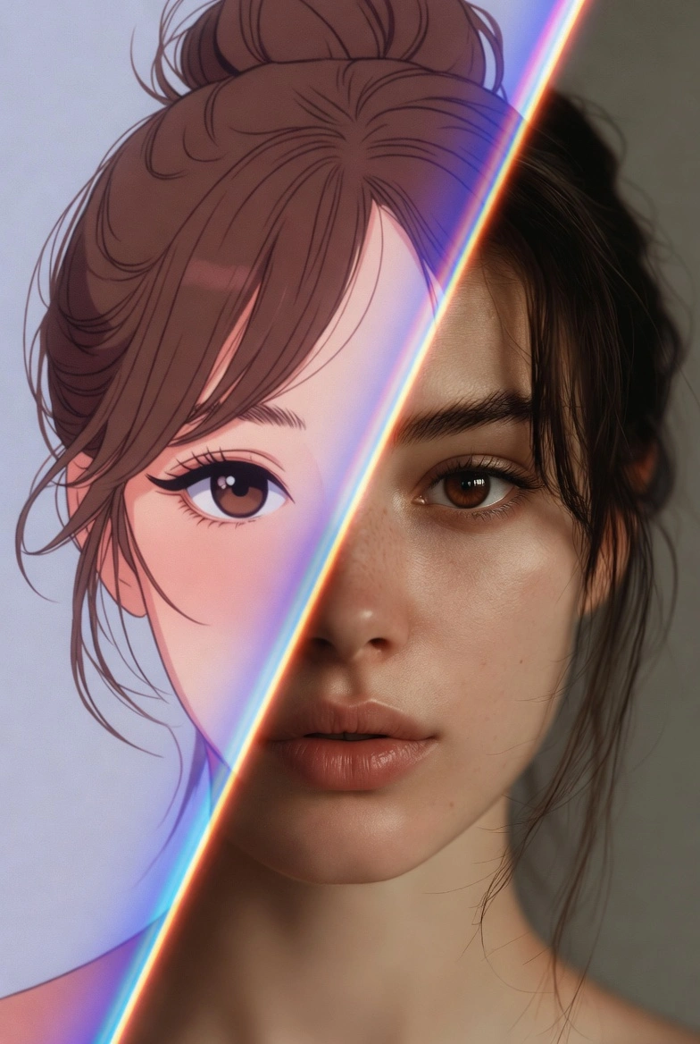 Anime Portrait — пример генерации в Limko